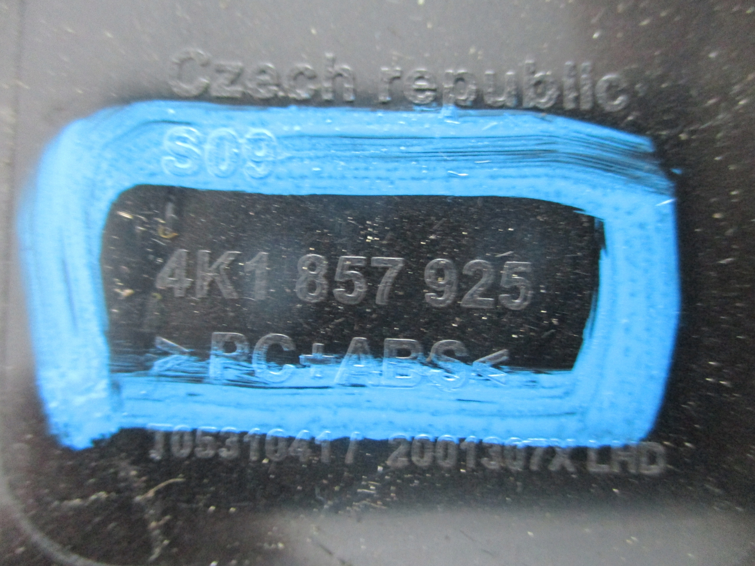 passenger compartment plato driver´s AUDI A6 4K0 4K1857925