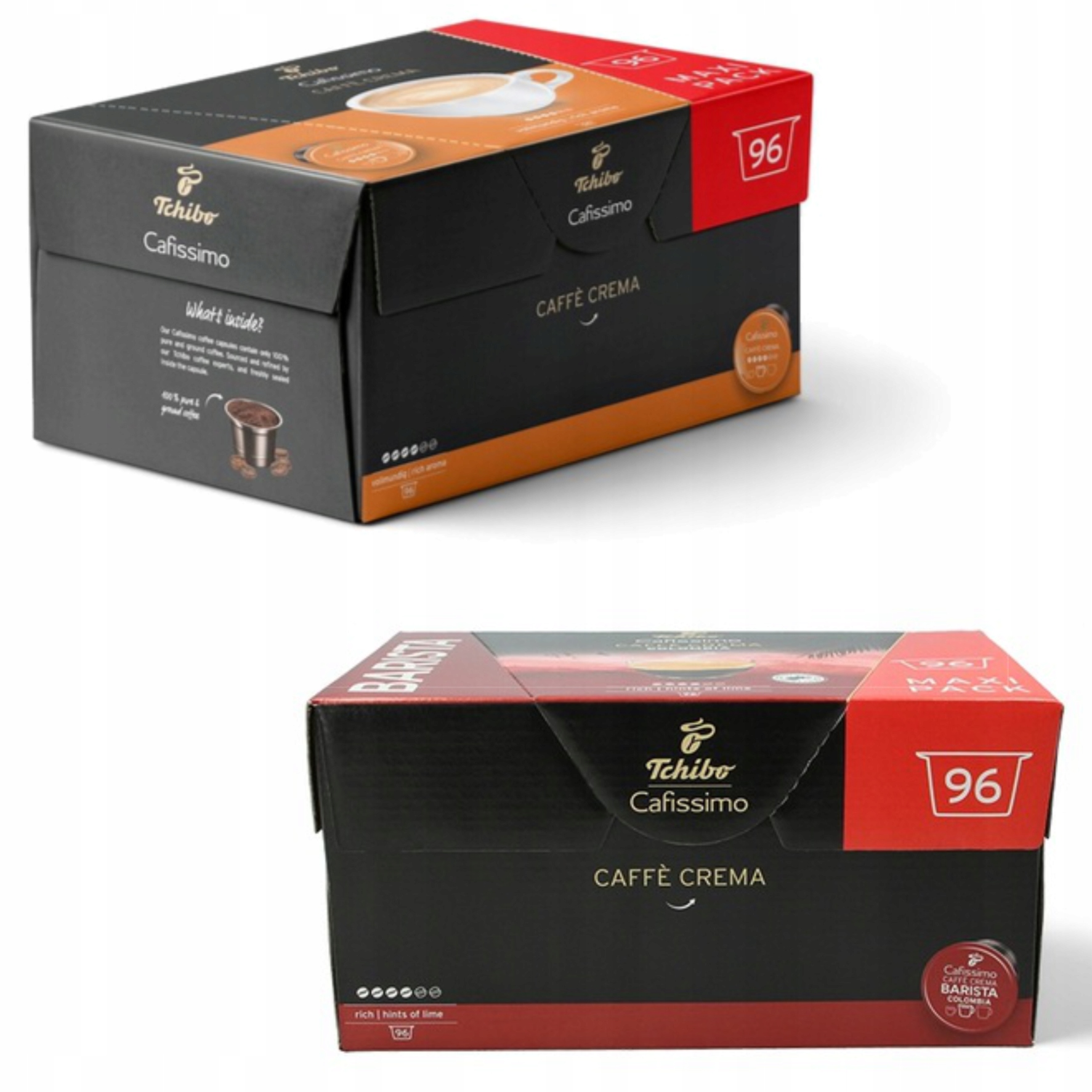 Levně Tchibo Cafissimo Crema Rich Aroma 96 Kap. Arabika Colombia 96 Kap. Sada