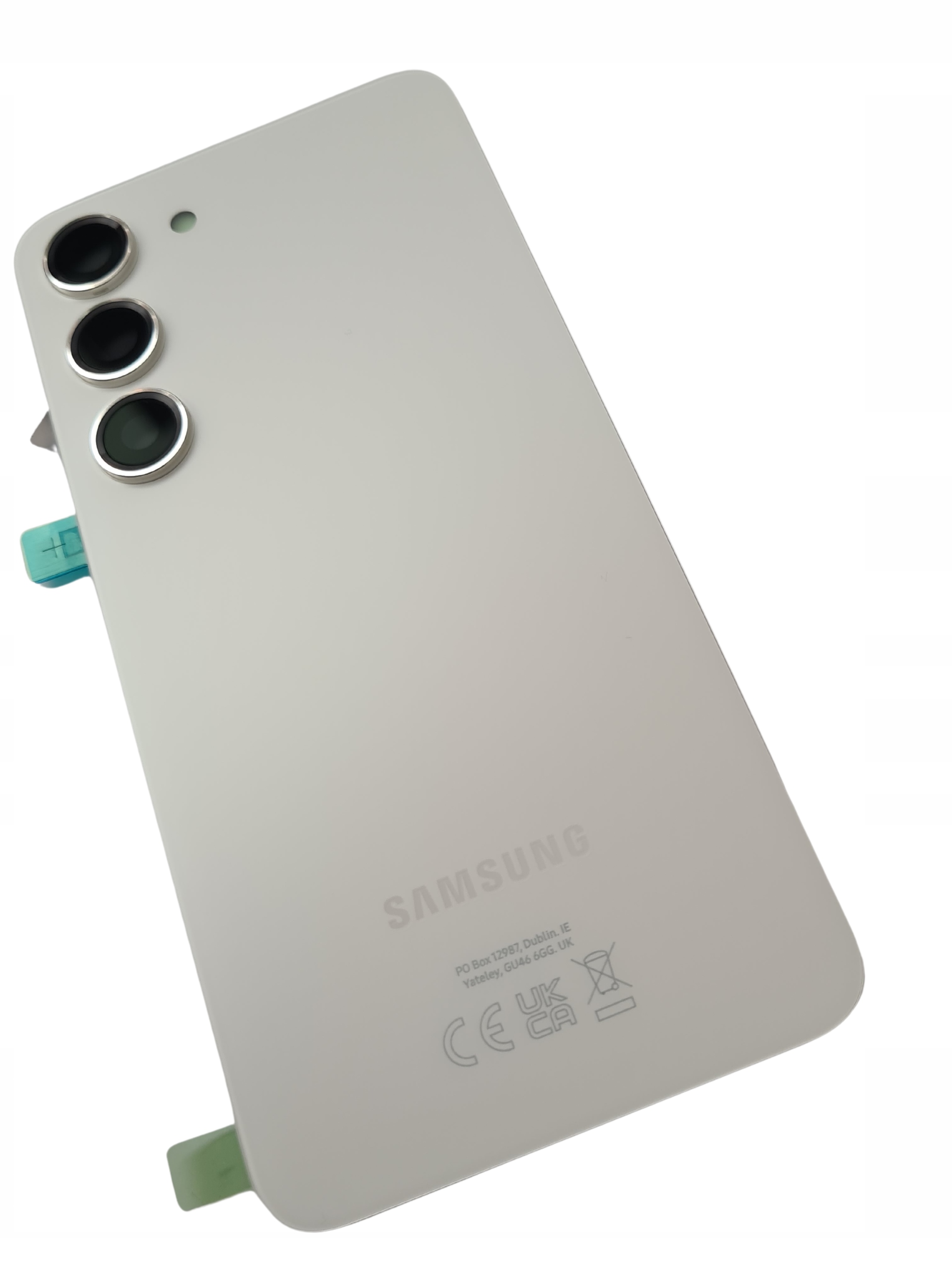 Org Klapka Originální zadní zadní kryt pro Samsung Galaxy S23 SM-S911, bílá