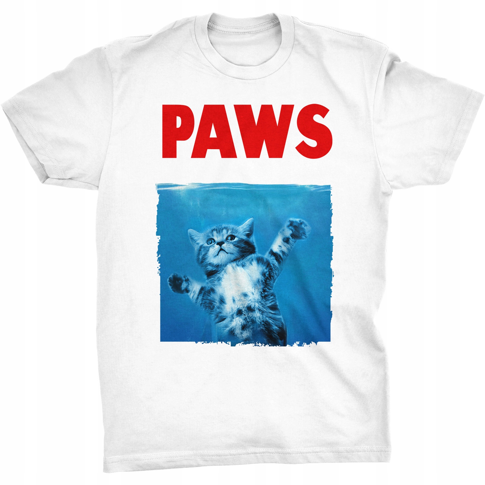

Paws Cat Koszulka Szczęki Kot Jaws Spielberg