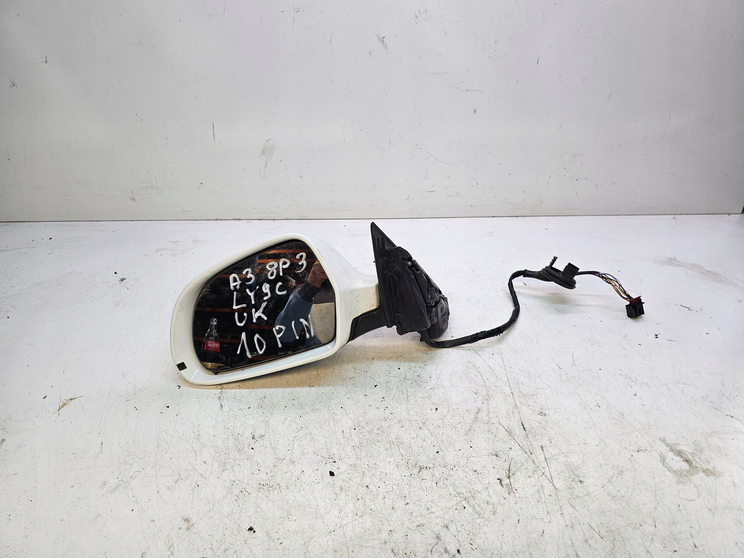 mirror left front AUDI A3 8P LIFT 8P3 LY9C 10-PIN UK