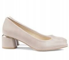 béžová perleťová kůže sloupek dámské lodičky Sala 37
