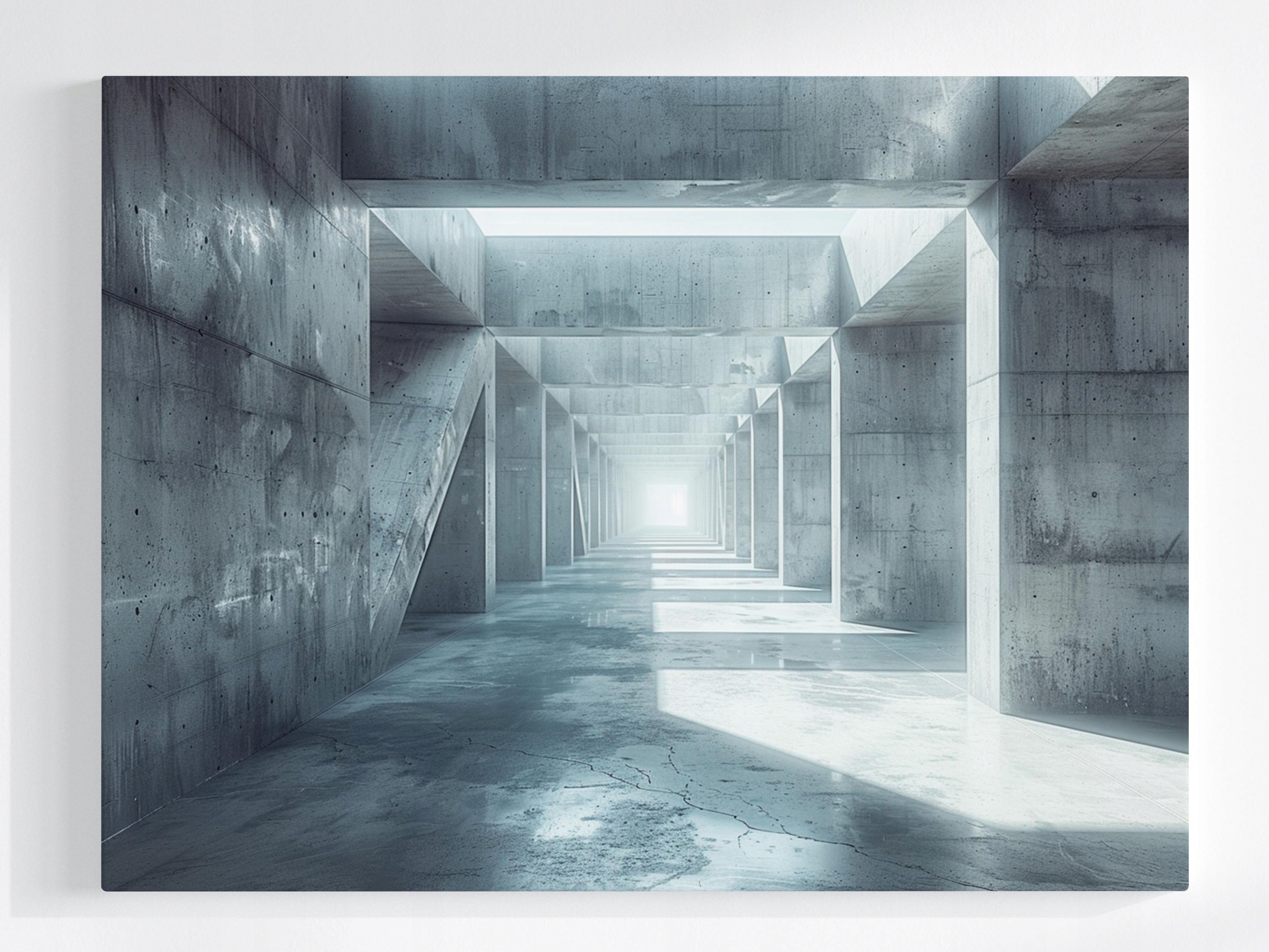 Obraz Na Plátně Canvas Tunel Beton Minimalismus Geometrie Chodba 80x60
