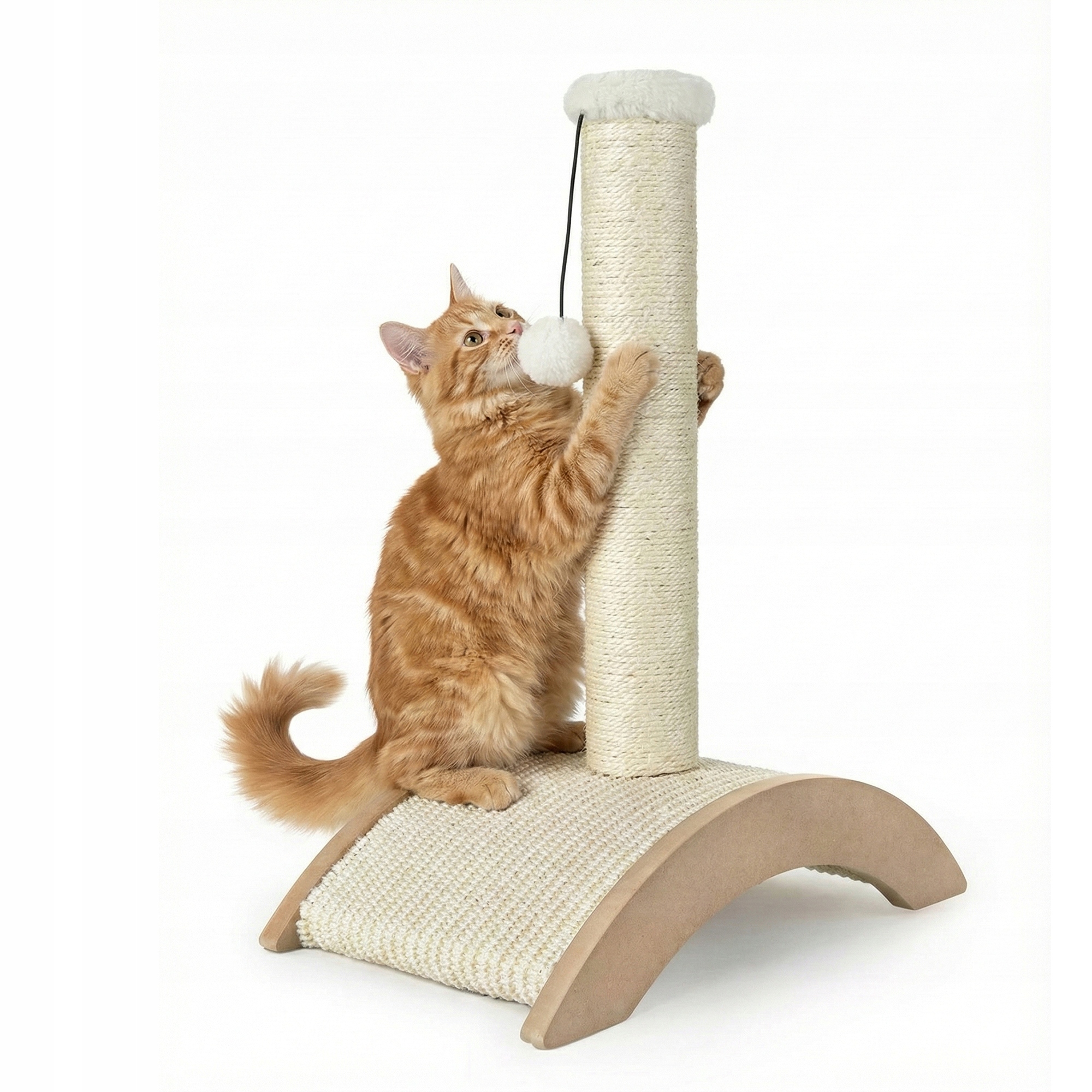 Levně Klasické škrabadlo pro kočky: sloupek a hračka 50 cm