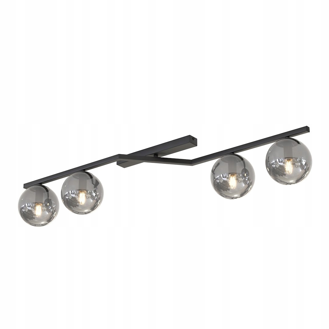 Stropná lampa Emibig Naton čierna 4xE14 10W Max Led