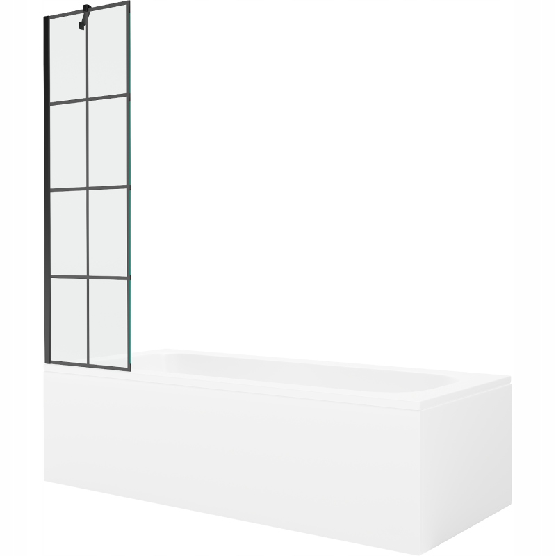 Mexen Vega obdélníková vana 180 x 80 cm s zástěna