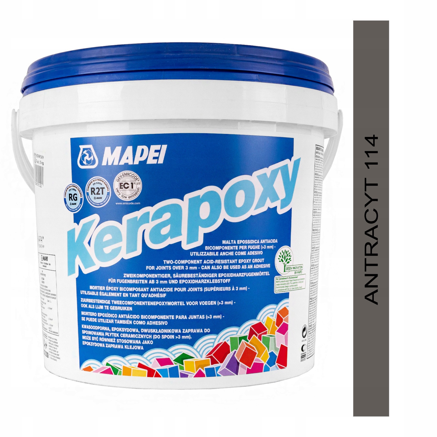 Epoxidová fuga Mapei Kerapoxy 5kg farba 114 antracit