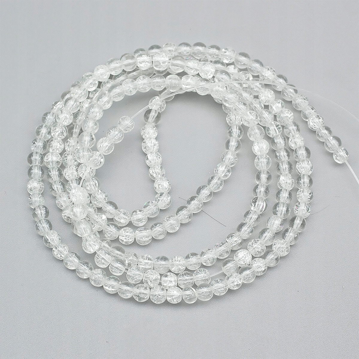 Koraliki Szklo Crackle Lakierowany 4mm 190szt/76cm