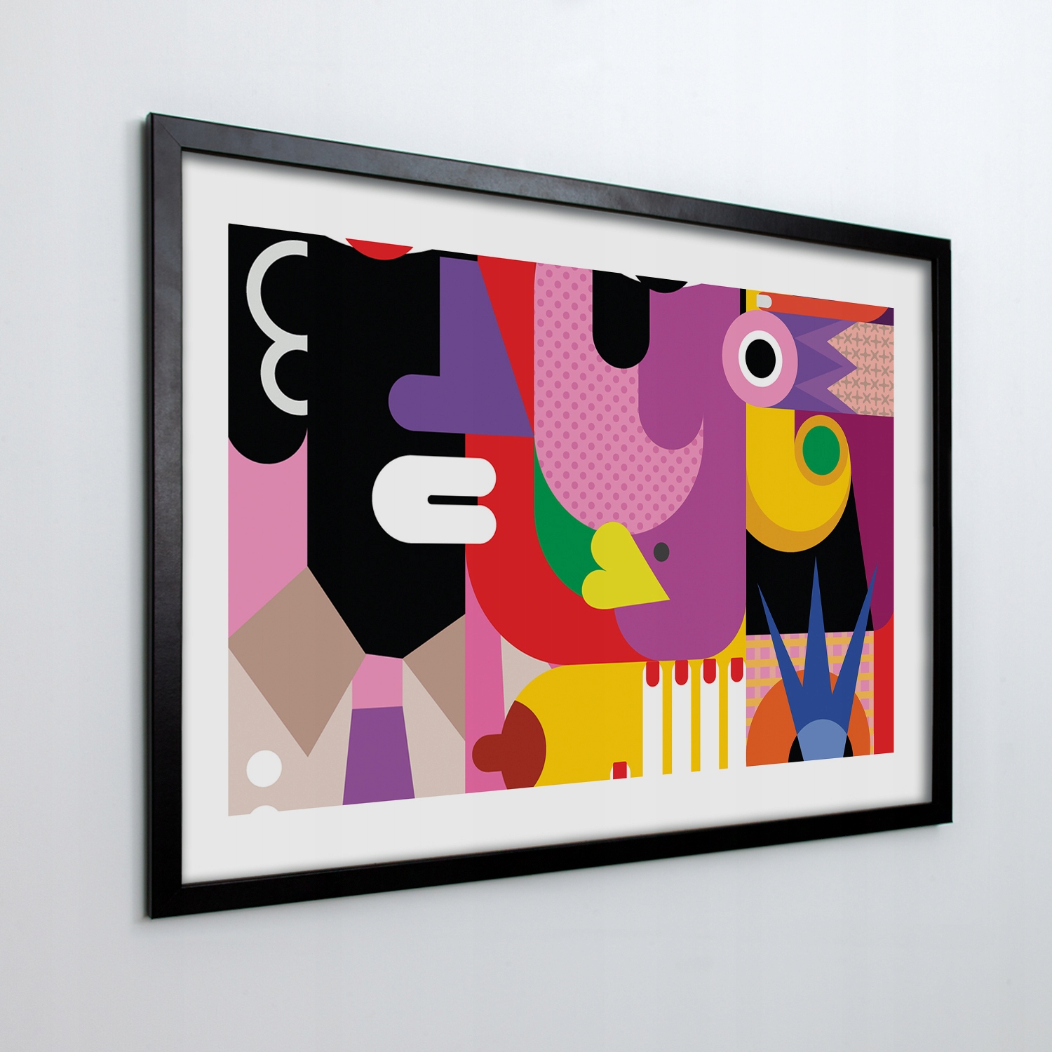 Obraz v ráme na stenu Abstrakcia pop art 100x70