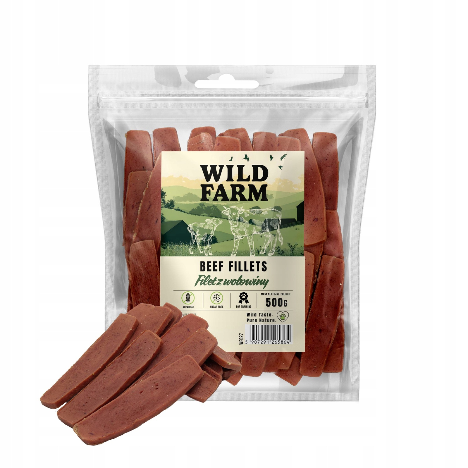 Wild Farm Filé z hovězího masa Psí Pamlsek 500 g