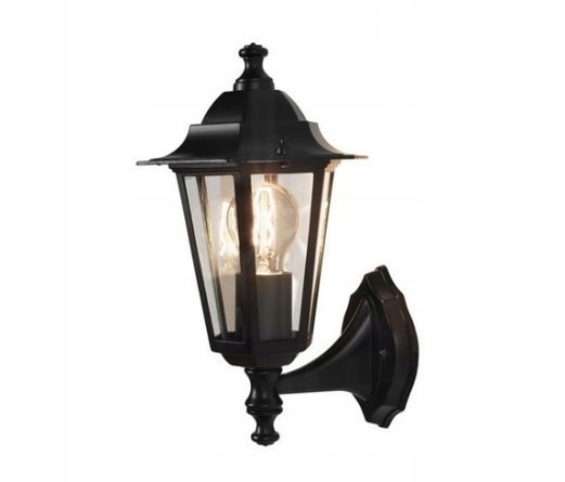 Zahradní nástěnné svítidlo IP33 Lantern černá horní lampa