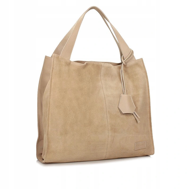 Dámská kabelka Toscanio G20 Béžová D05 shopperka jednokomorová na zip