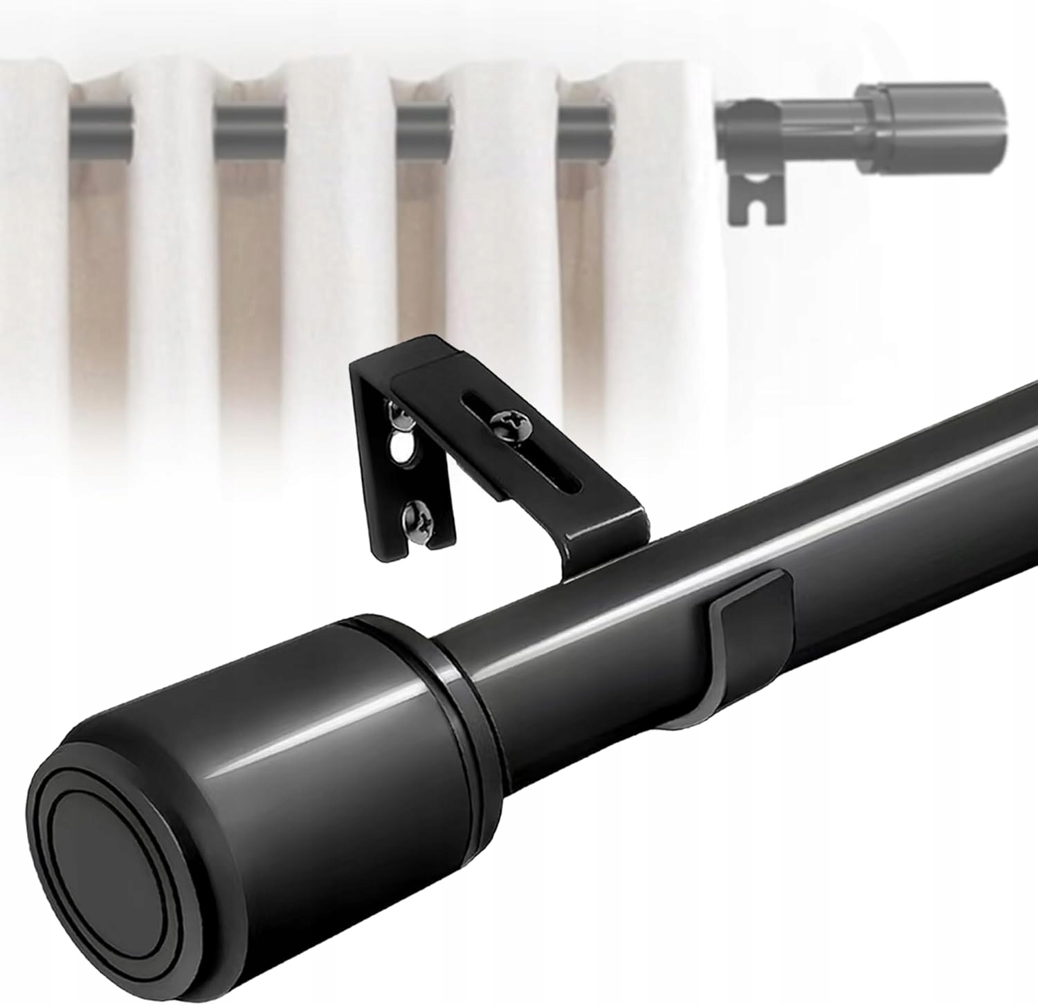 Garnýž Z Z Nerezové Oceli Nastavitelný 180-260 cm Černý