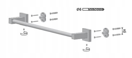 WIESZAK KĄPIELOWY 610MM ARKTIC BISK 01470 EAN (GTIN) 5901487014700