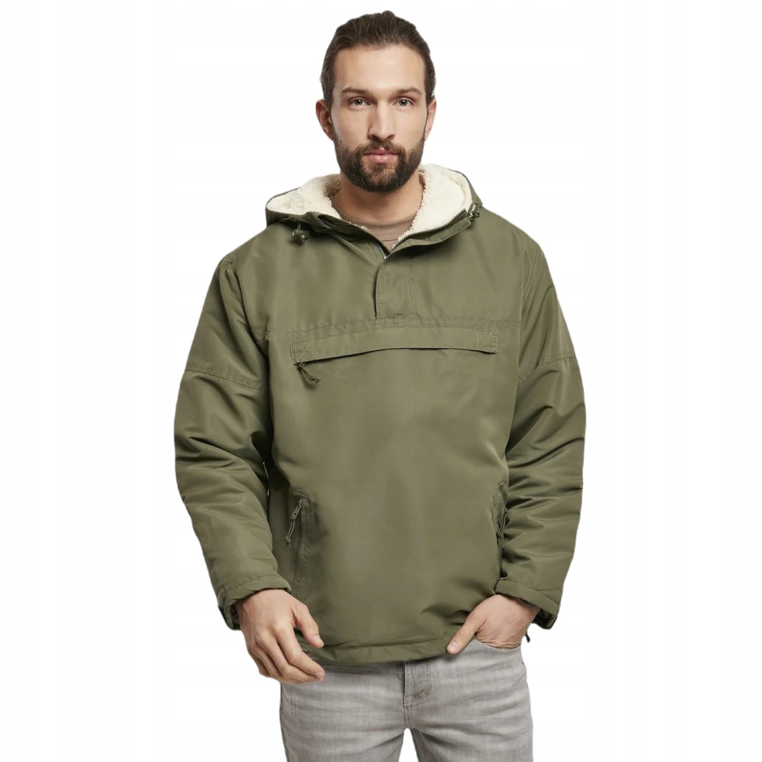 Bunda Brandit Klokanka Sherpa Windbreaker Olivová 5XL
