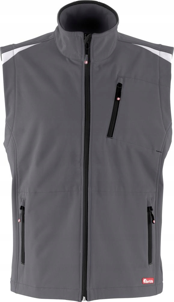 Pánská pracovní vesta bez rukávů softshellová vel. M tmavě šedá/černá