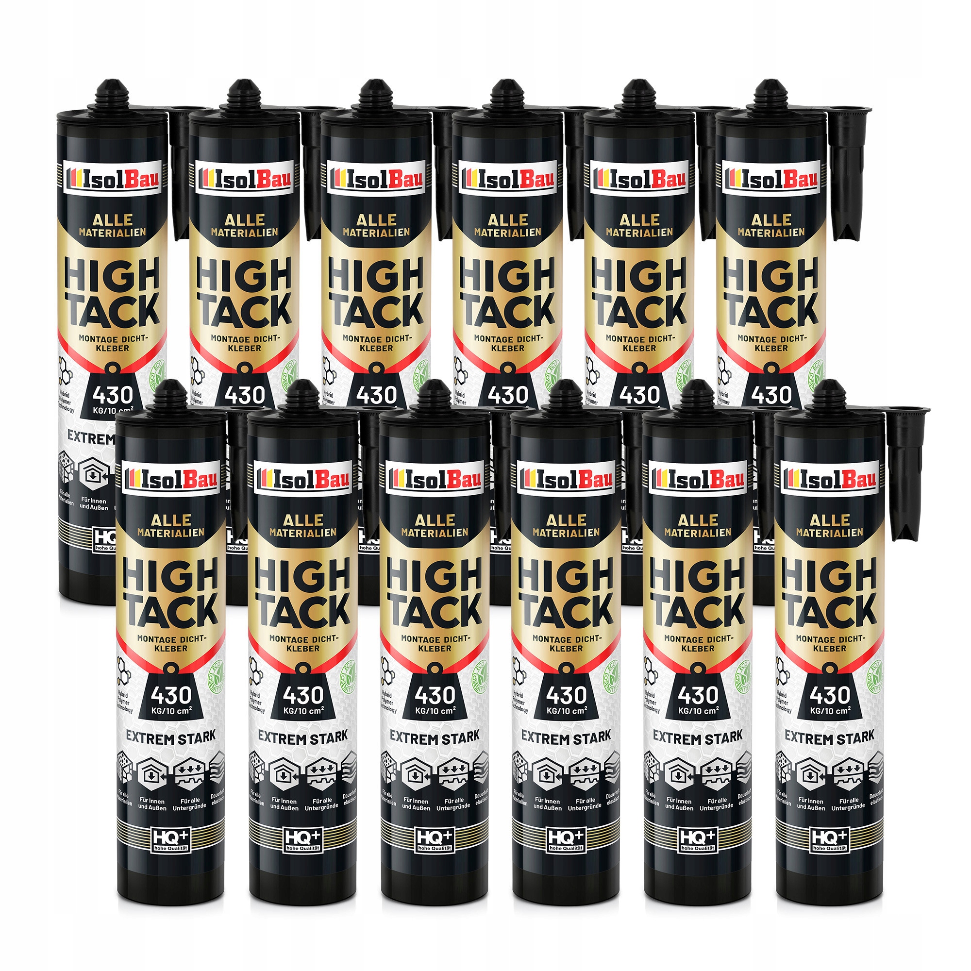 Montážní lepidlo High Tack Mamut 12x290 ml Bílé 400 kg/10 cm² Extrémně silné