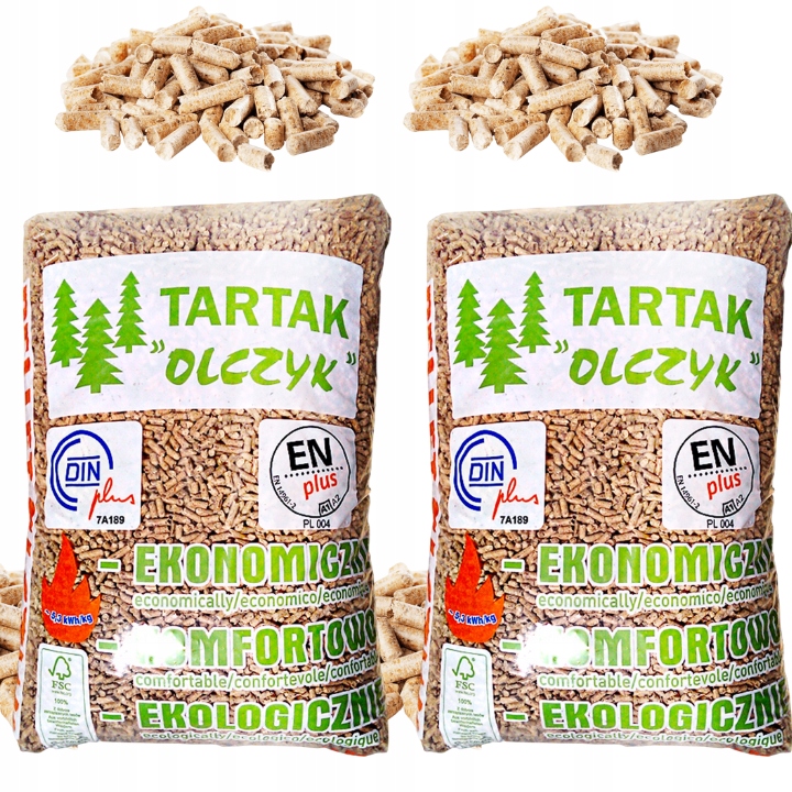2x Pellet Olczyk Pelet Drzewny 15KG Paliwo Opał Wysokokaloryczny Do Pieca
