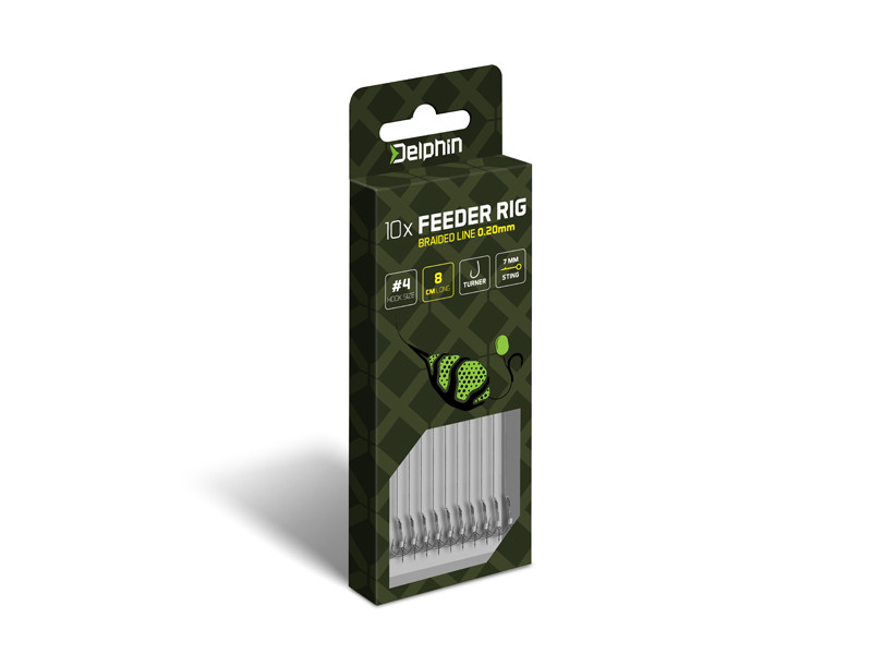 Przypon Feederowy Delphin Braided z igłą 10szt/12cm plecionka/Turner nr6
