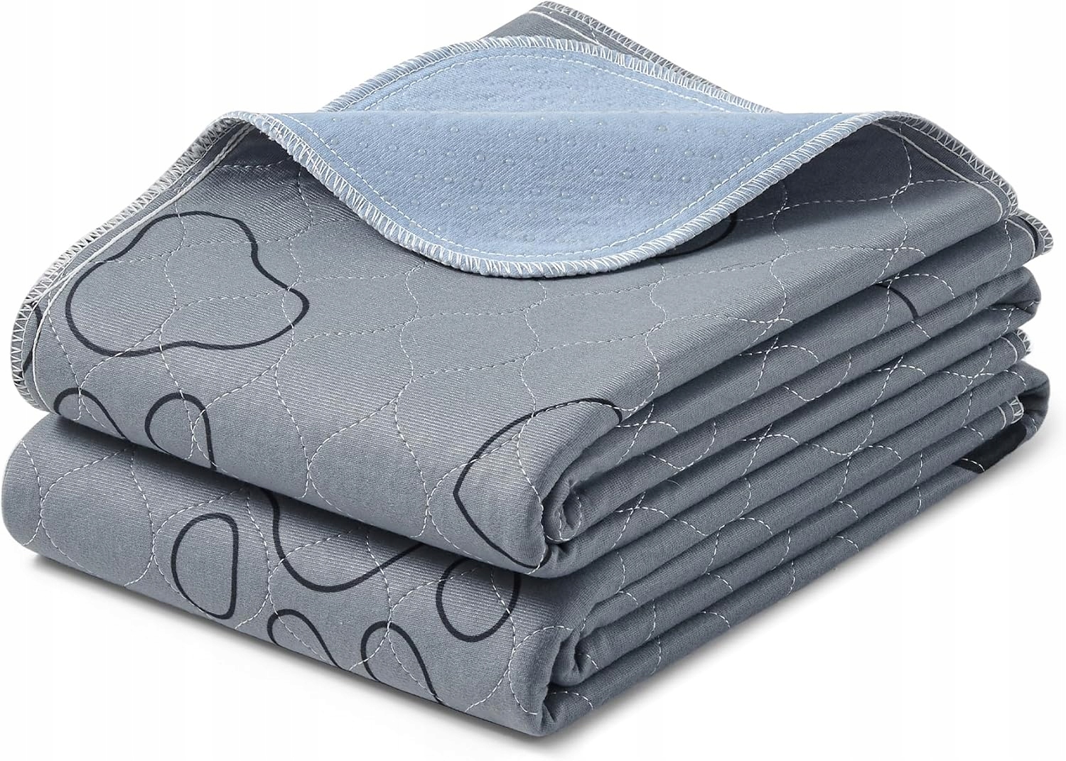 Levně Omyvatelné absorpční koberce pro psy 122 x 91 cm, sada 2 kusů, voděodolné, šedé