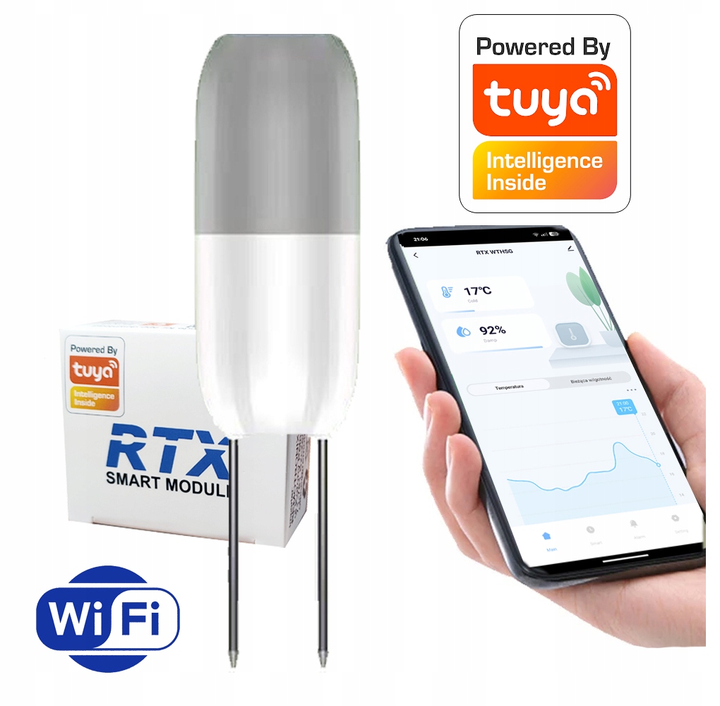 Venkovní bezdrátový snímač vlhkosti půdy Tuya WiFi