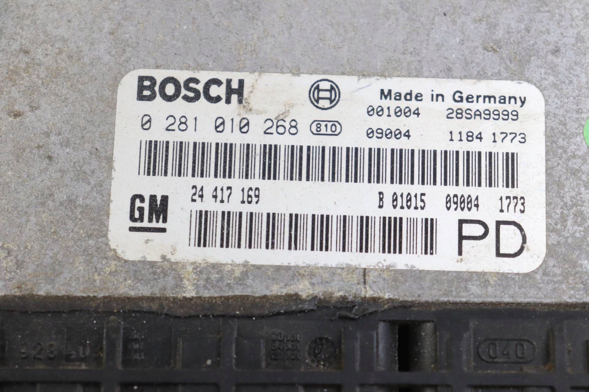 OPEL ZAFIRA A module control unit of the engine 2.0 DTI 24417169 0281010268