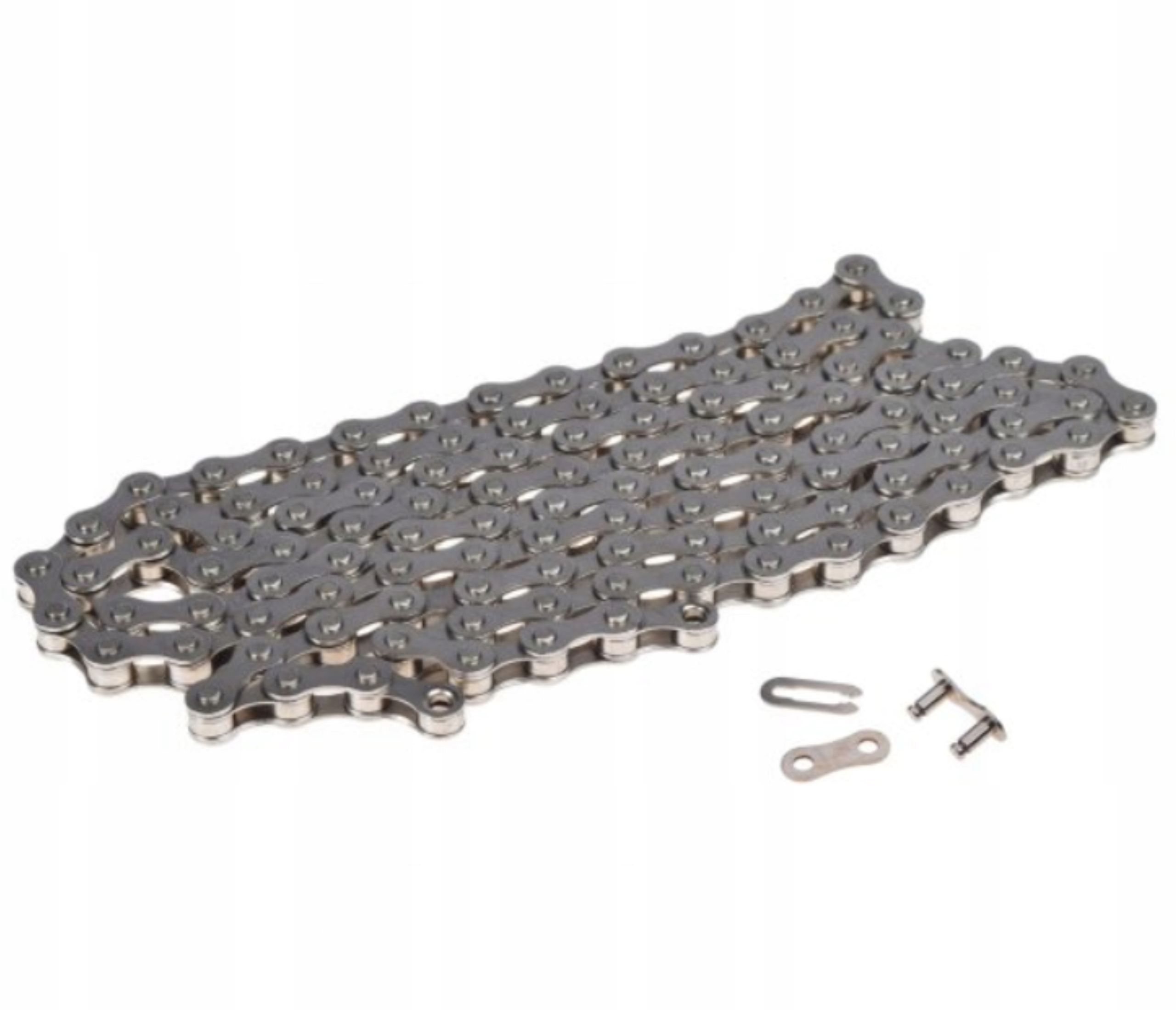 Łańcuch Rowerowy 1 Rzędowy 1/2'' x 1/8'' 112 Ogniw Srebrny Z Zapinką