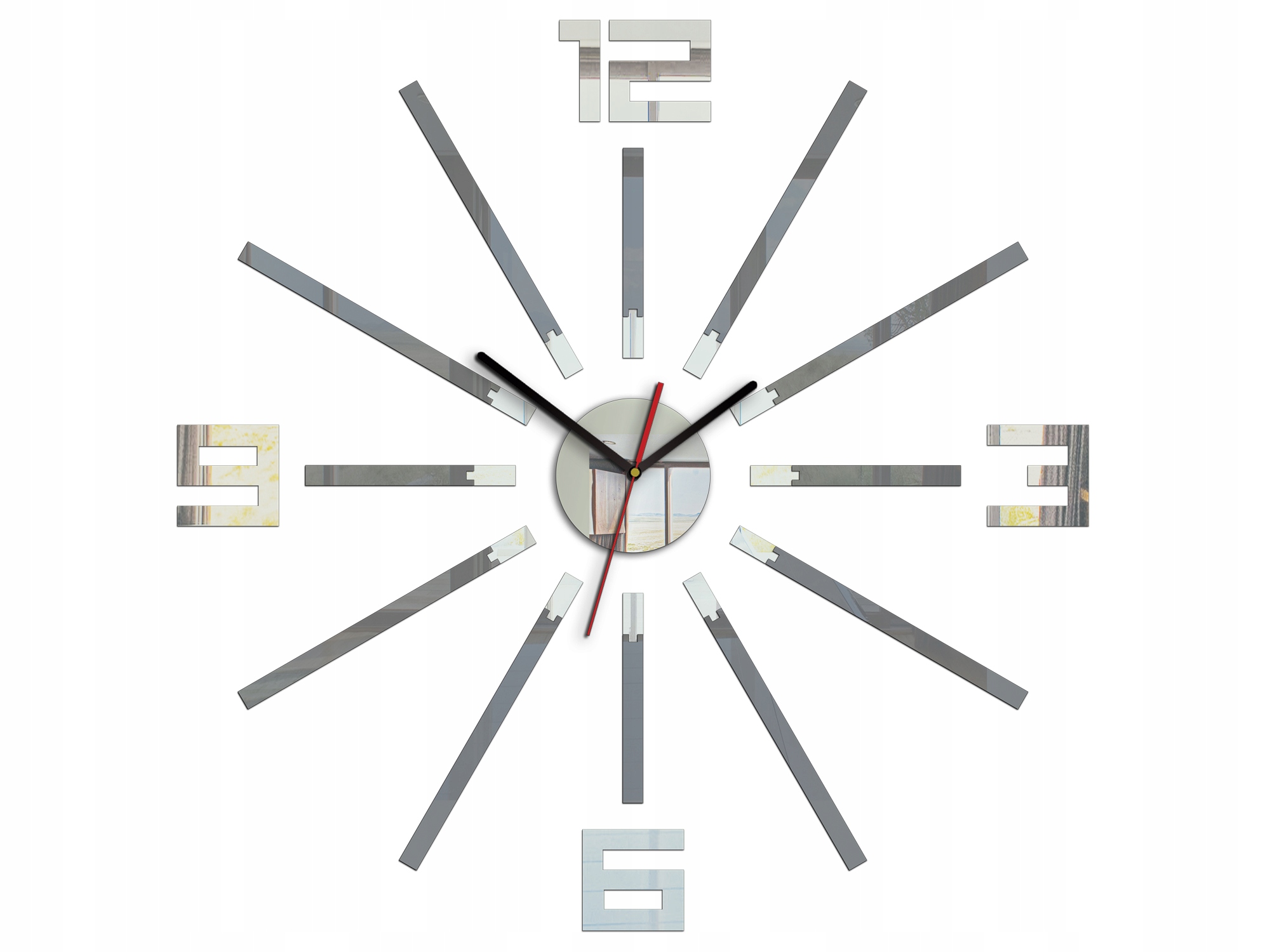 Nalepovací nástěnné hodiny velké moderní akrylové na zeď do kuchyně obývacího pokoje