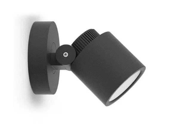 Fasádní lampa venkovní nástěnné svítidlo reflektor s regulací antracit Lutec