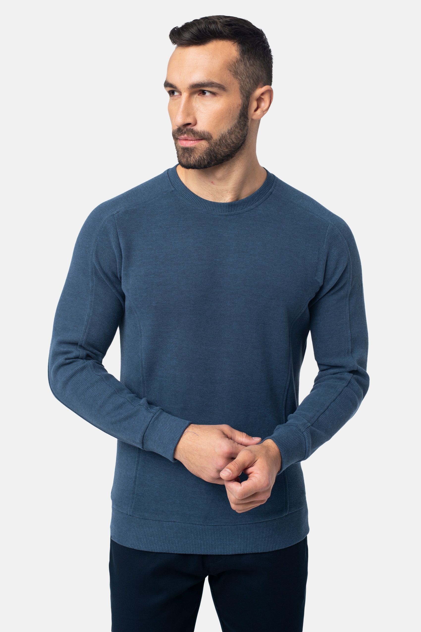 Bluza Męska Półgolf Recman Crew Niebieski 3XL