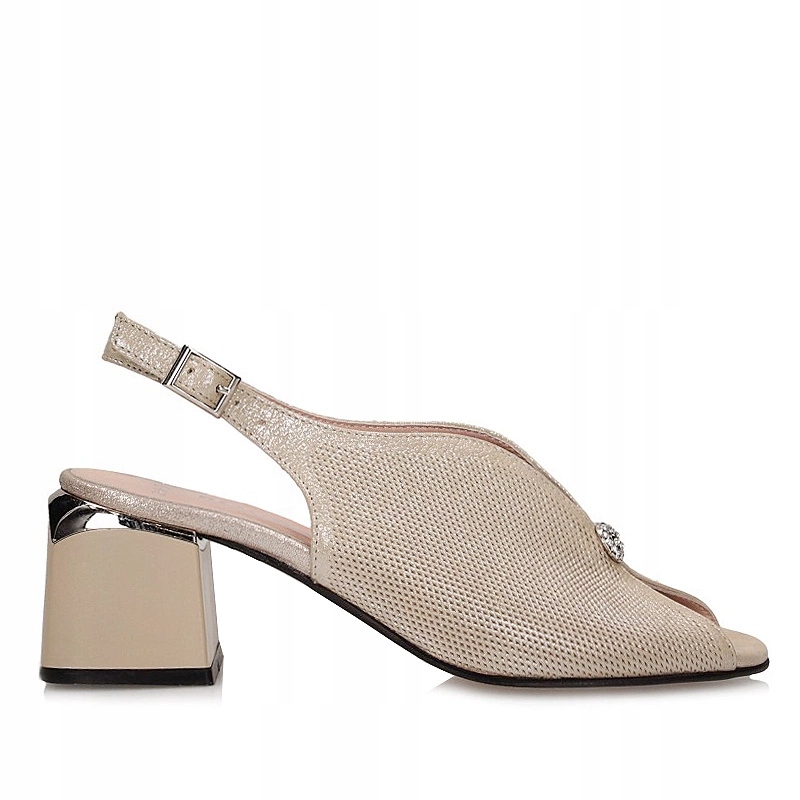 Návštěvní sandály s jemnou ozdobou Boccato 506.230 Bej Saten