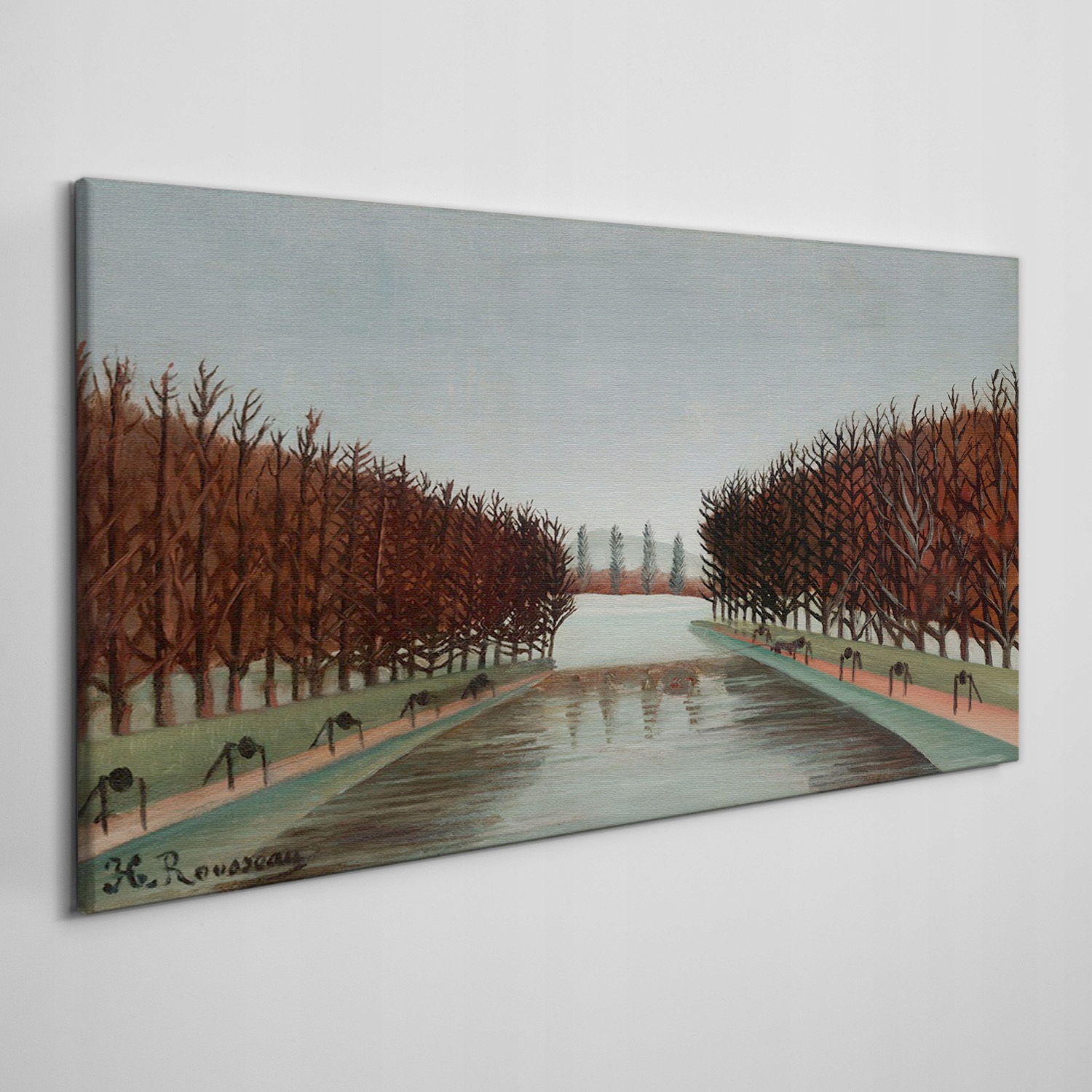 

Obraz na płótnie Park drzewa rzeka niebo 140x70 cm