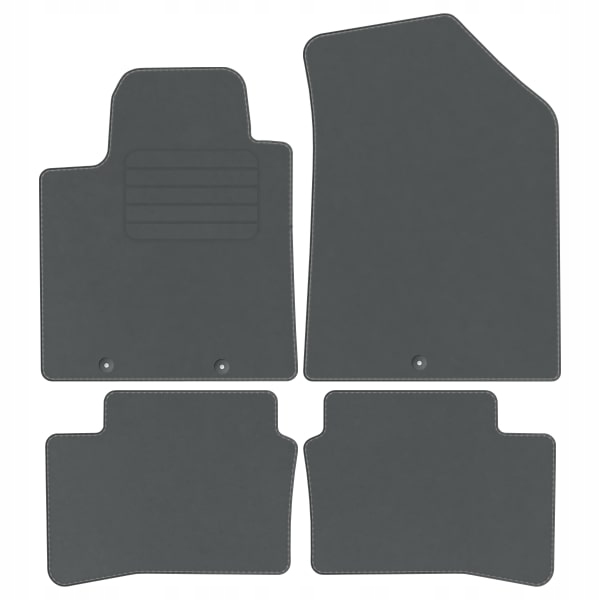 Kia Picanto II 11-17 Koberečky velur Comfort Šedé