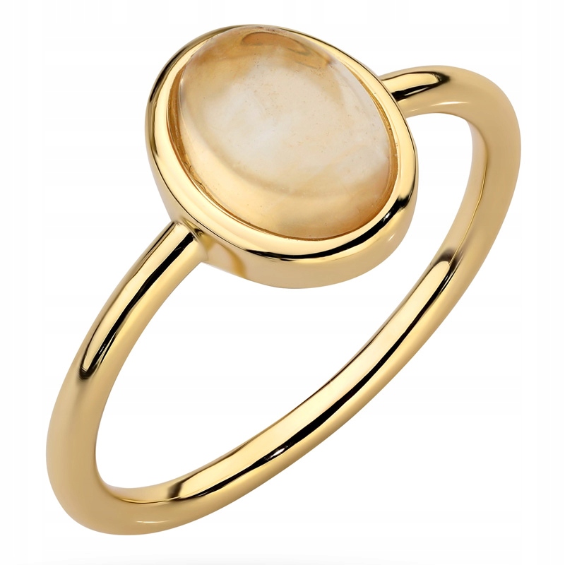 Prstýnek Prsten 925 se žlutým citrínem ryzost 925 19