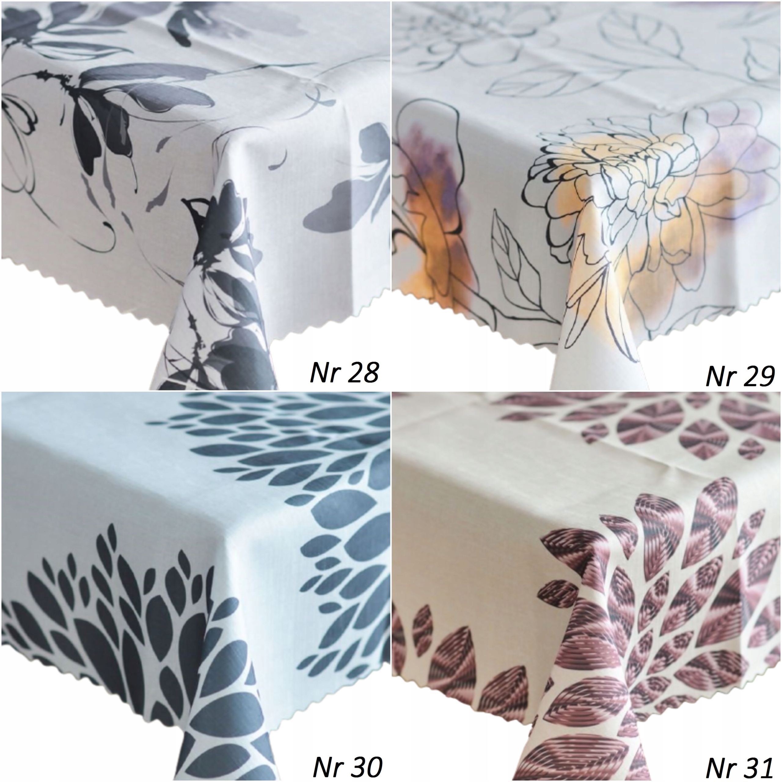 OBRUS PLAMOODPORNY 90x140 POLSKI RÓŹNE WZORY Nr Kształt inny