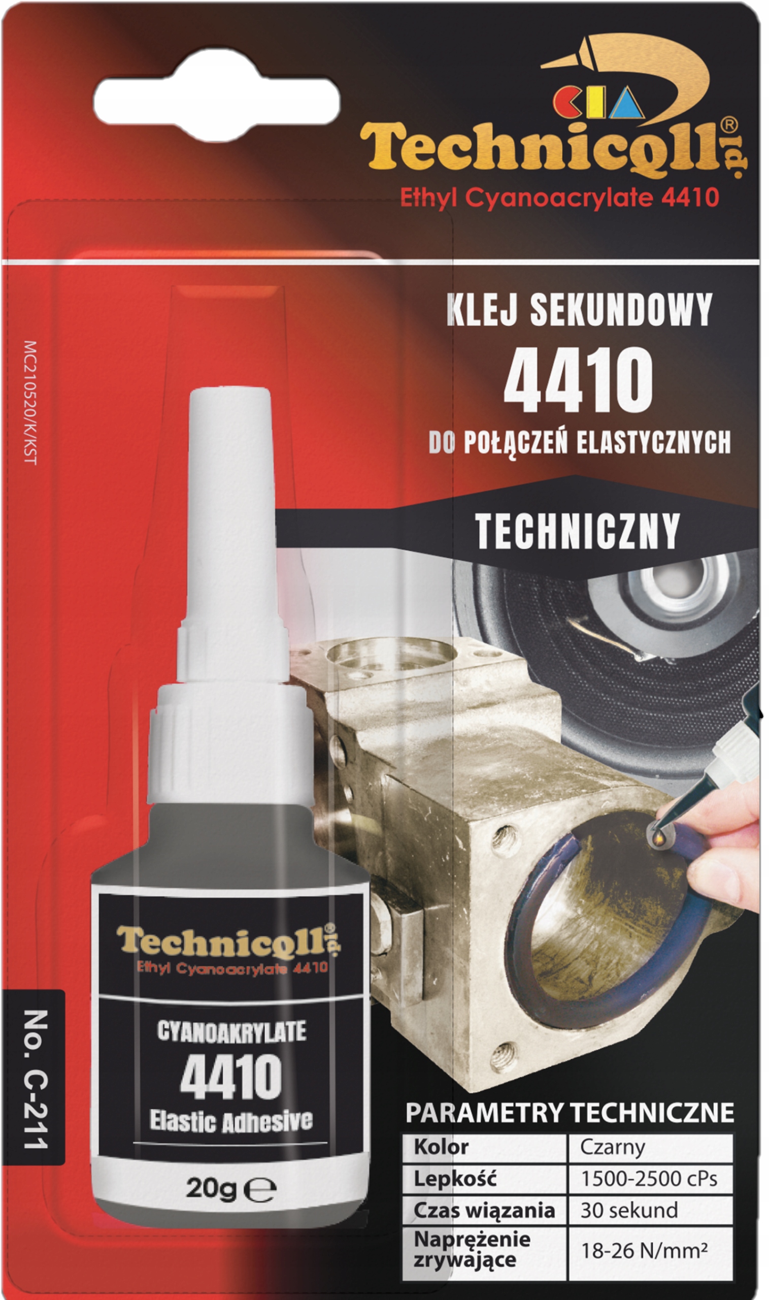 

Klej Sekundowy Elastyczny 4410 20g. Technicqll 211