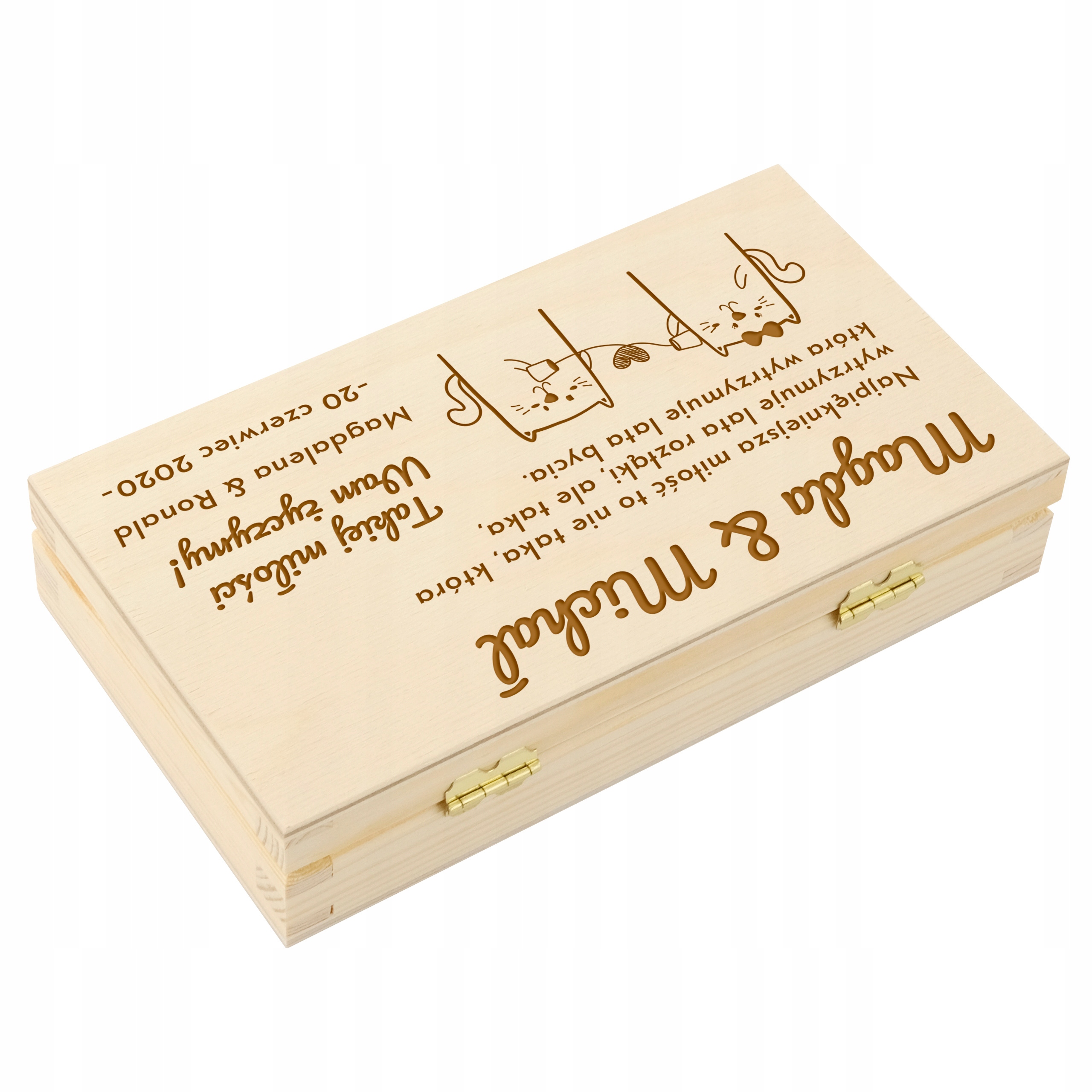 Pamiatka Slubna Z Grawerem Pudełko na pieniądze Marka inny