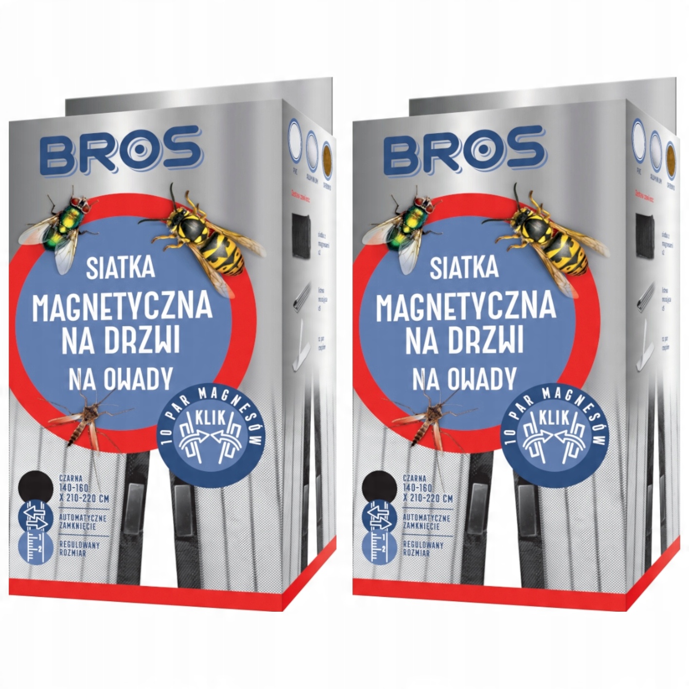 

Moskitiera na drzwi na magnes Bros 1,6x2,2m czarna