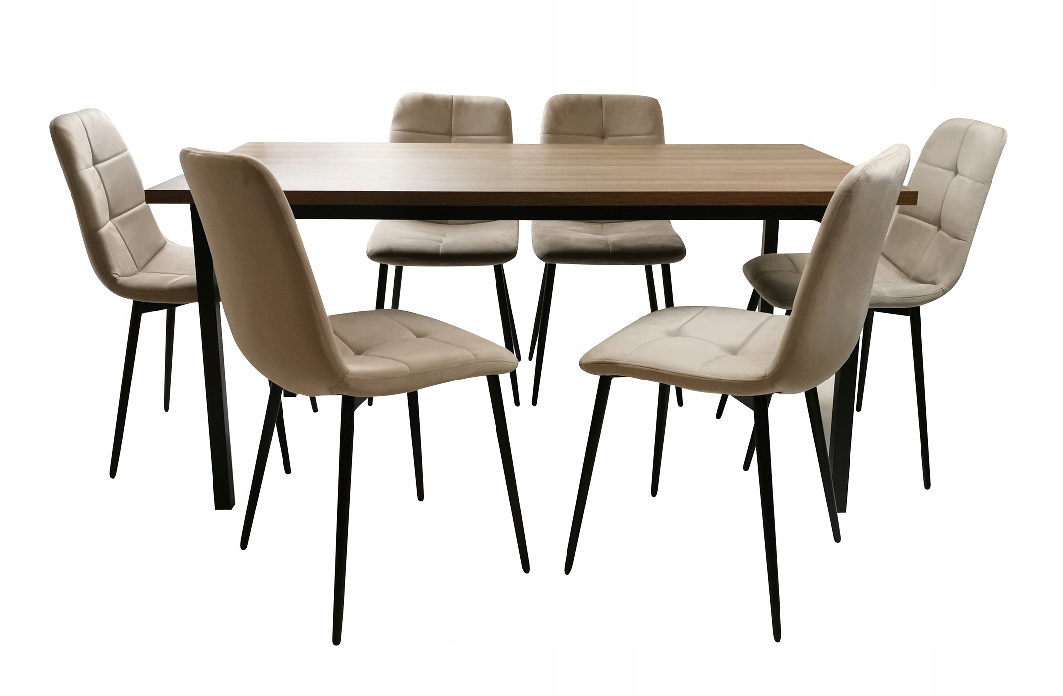 ZESTAW MEBLI DO DOMU JADALNI SALONU 6X KRZESŁA IGA +STÓŁ VITO 160x90x75 MIX EAN (GTIN) 5907738674457