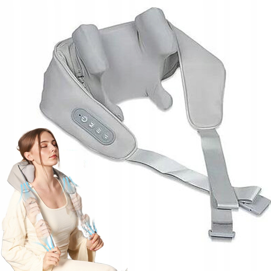 Bezprzewodowy Masażer Karku, Ramion i Pleców z Akumulatorem 2000mAh