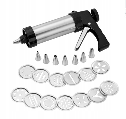 MASZYNKA DEKORATOR DO CIASTEK TORTÓW CIAST SZPRYCA Cechy dodatkowe posiada wymienne końcówki