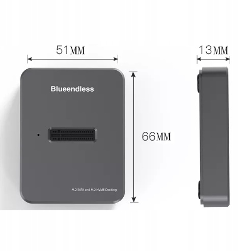 Adapter SSD NVME/SATA dysk M.2 USB C 10GB obudowa Format dysku M.2