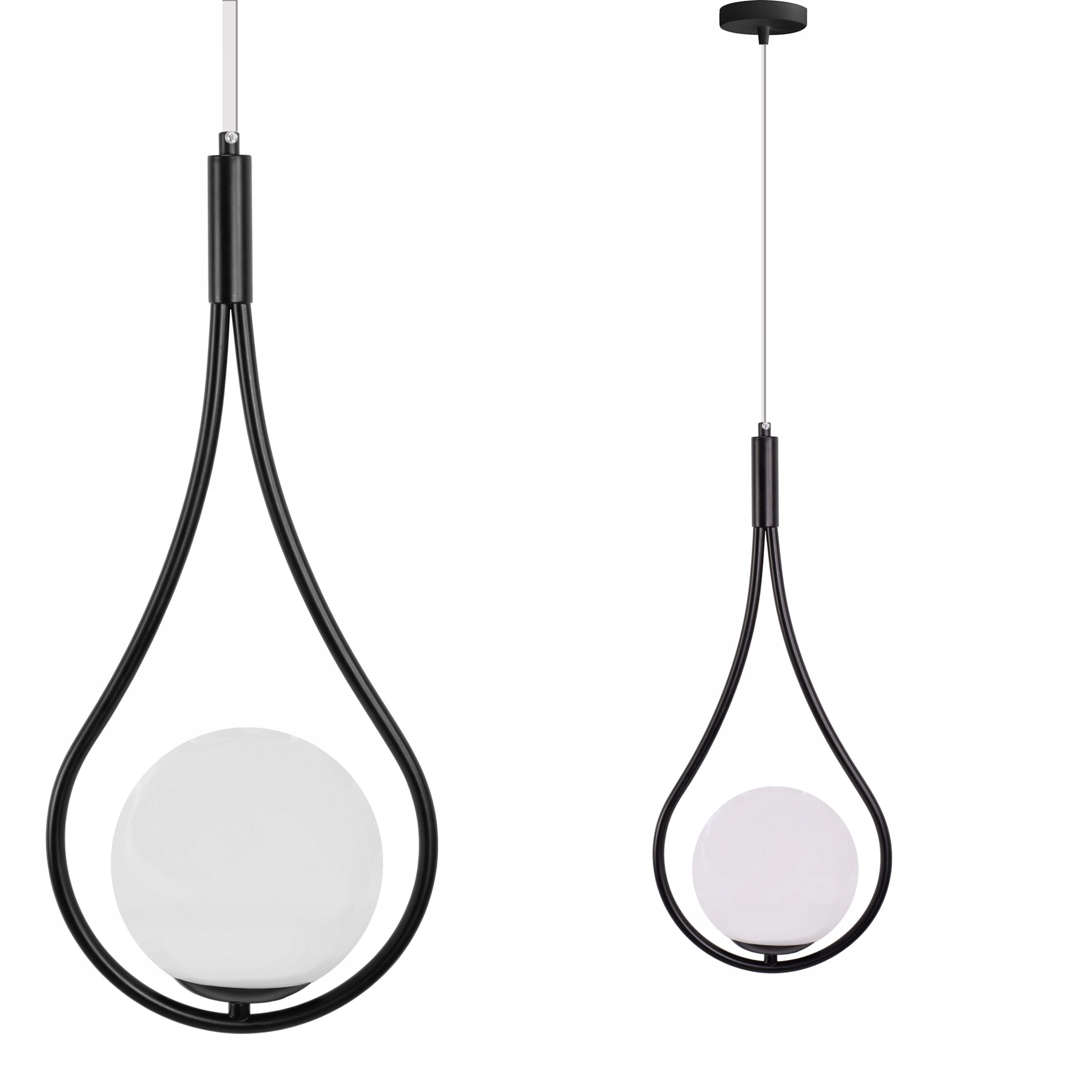 Závěsná Lampa Černá Loftová Moderní Smyčka Do Obývacího Pokoje Ložnicetoolight