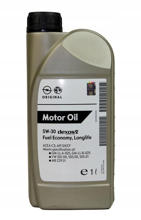 

93165554 Olej General Motors Dexos 2 5W-30, 1 l