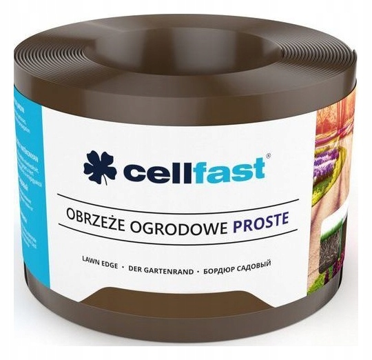 

Obrzeże ogrodowe proste brązowe 10cm x 9m Cellfast