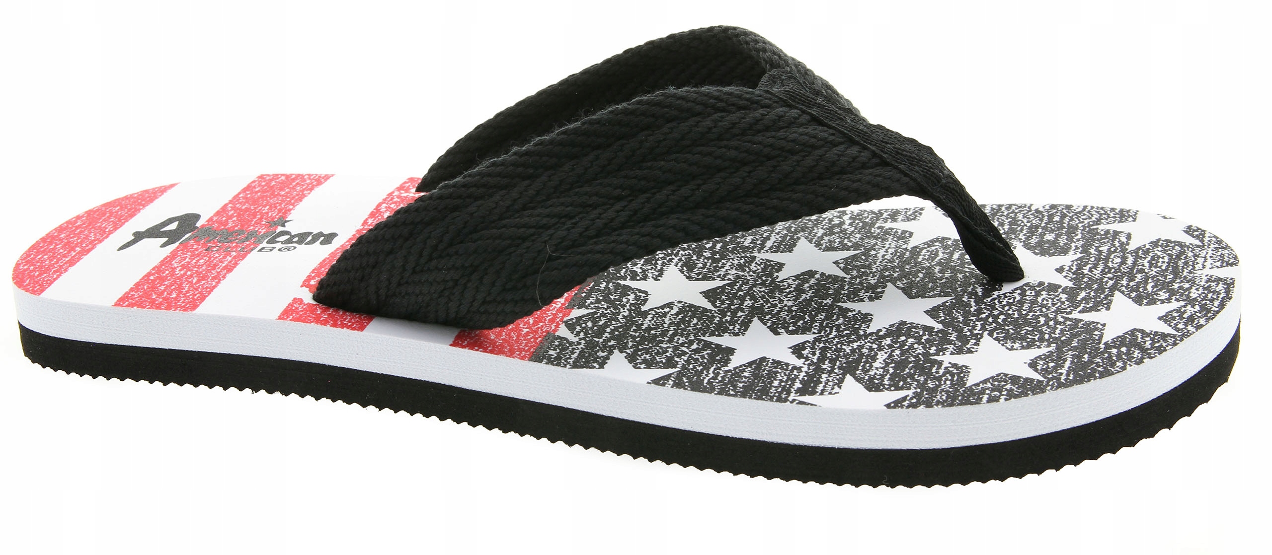 

American Club JP04 Lekkie Klapki Japonki Bk/rd 44