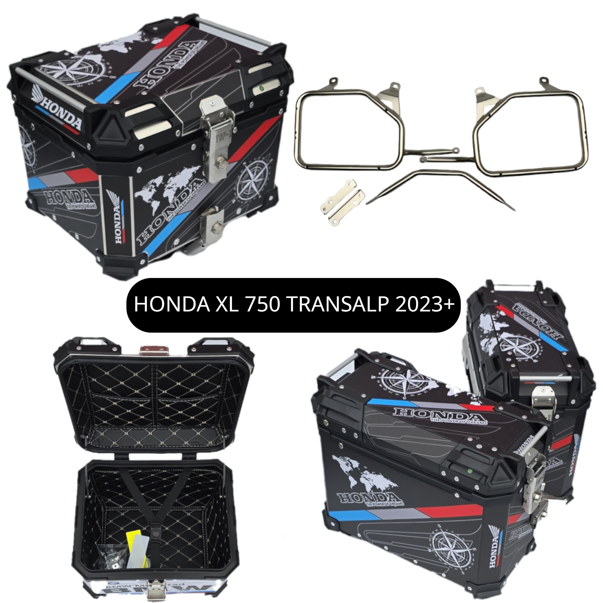Kufry Hliníkové Rámy Honda XL Transalp 2023+ Sada