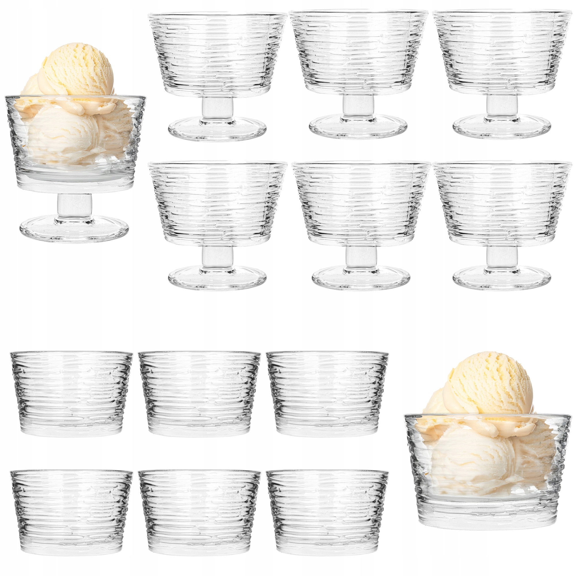 Poháry Na Zmrzlinu Na Dezerty Na Zmrzlinu Skleněné Dezerty 290 ml Dezert Šálky 12 ks