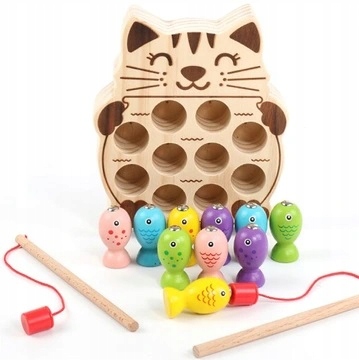 KLOCKI MAGNETYCZNE ZABAWKA ŁOWIENIE RYB MONTESSORI GRA ŁOWISKO EAN (GTIN) 5902605889781