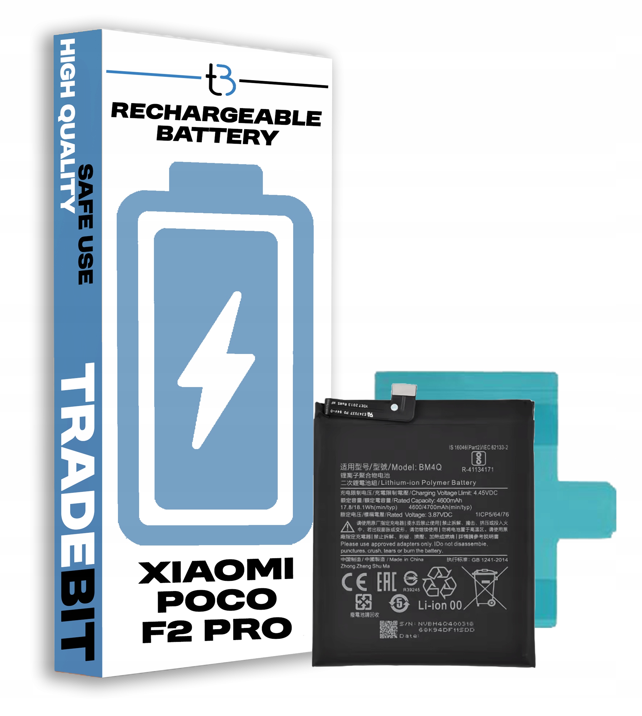 Bateria Do Xiaomi POCO F2 Pro Tradebit 4700 mAh